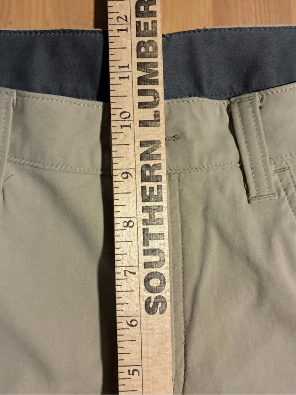 Eddie Bauer Rainier Tech Pants Mens 32x30 Tan Khaki Straight Leg Outdoor Hiking